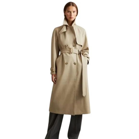 Reiss Darcie Wool-blend Belted Trench Coat - Picture 3 of 11